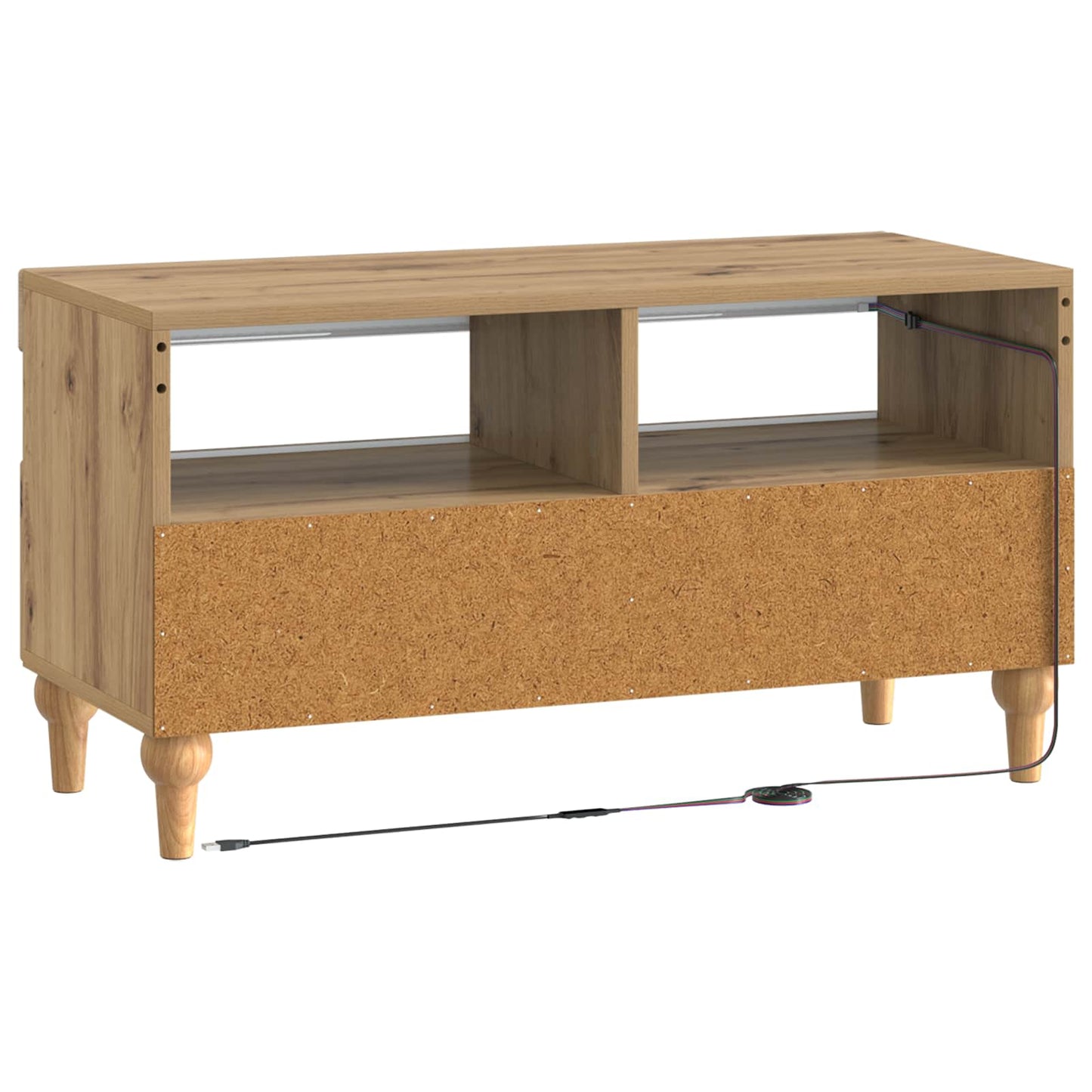 LED TV-skab Artisan-eg Konstrueret træ