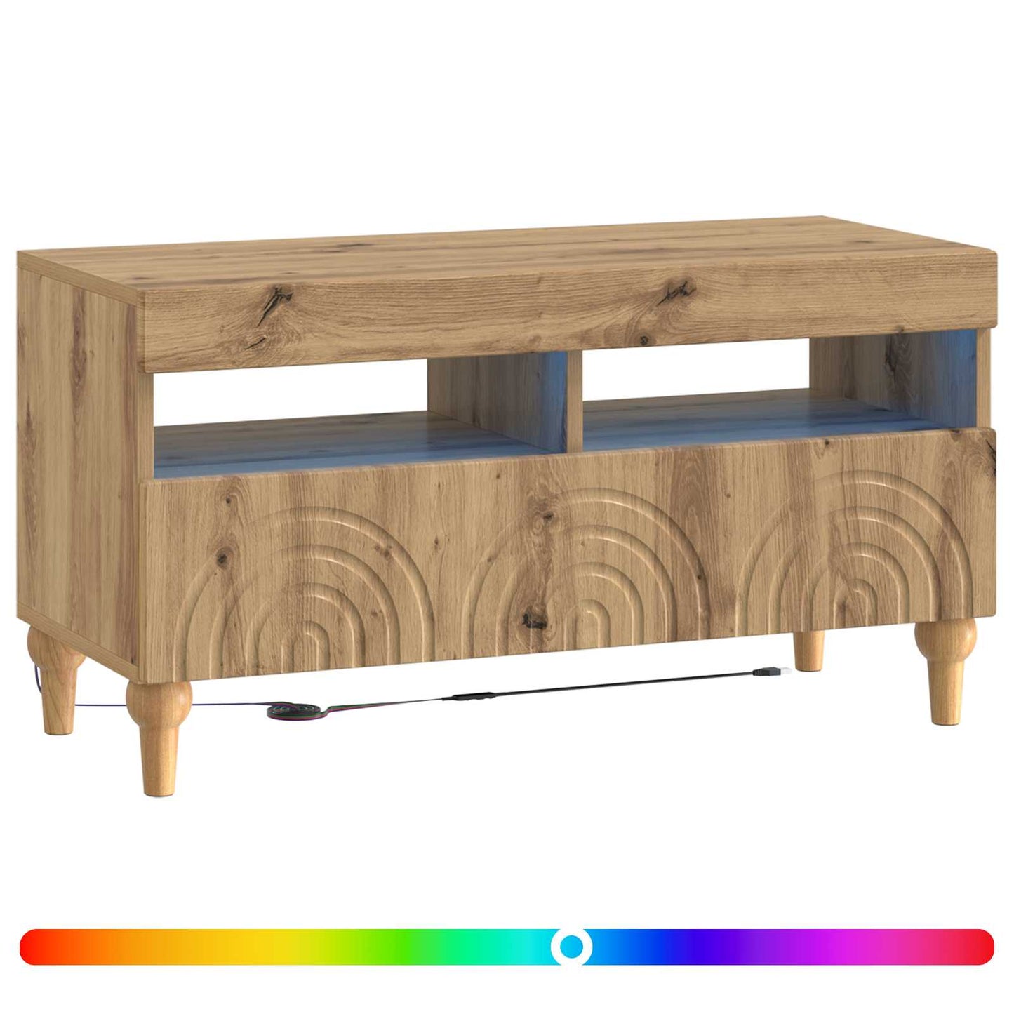 LED TV-skab Artisan-eg Konstrueret træ