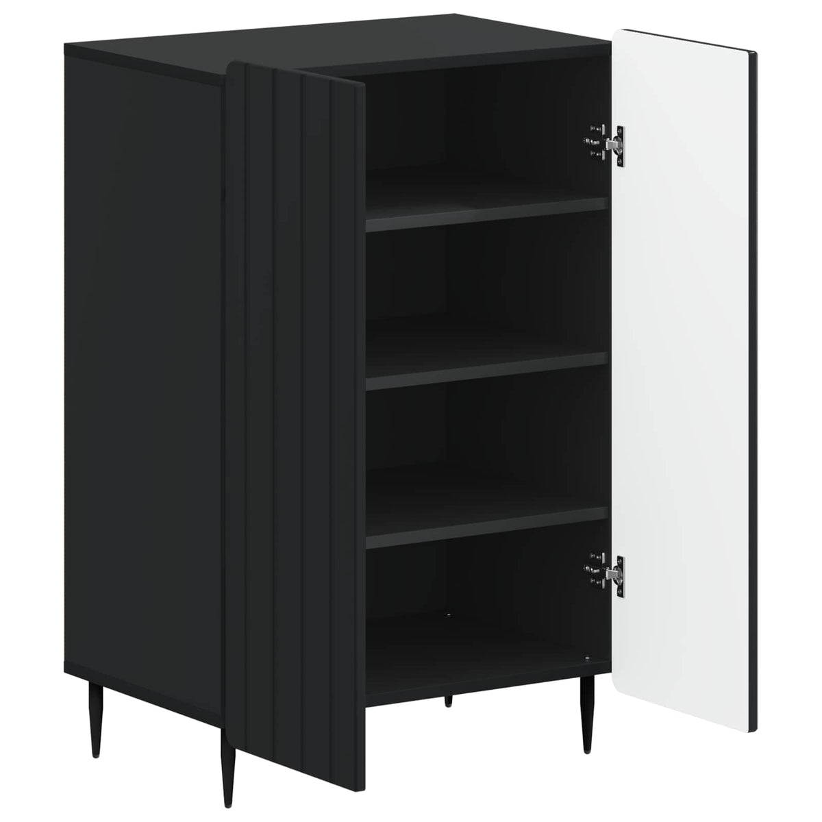 Sko skab ZWOLLE 59,5 x 39,5 x 91,5 cm Konstrueret træ Sort