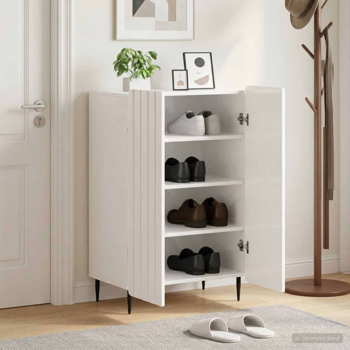 Sko skab ZWOLLE 59,5 x 39,5 x 91,5 cm Konstrueret træ
