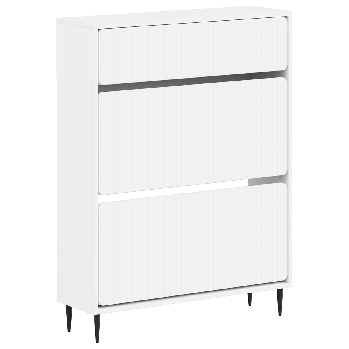 Sko skab ZWOLLE 78 x 24 x 103 cm Konstrueret træ Hvid