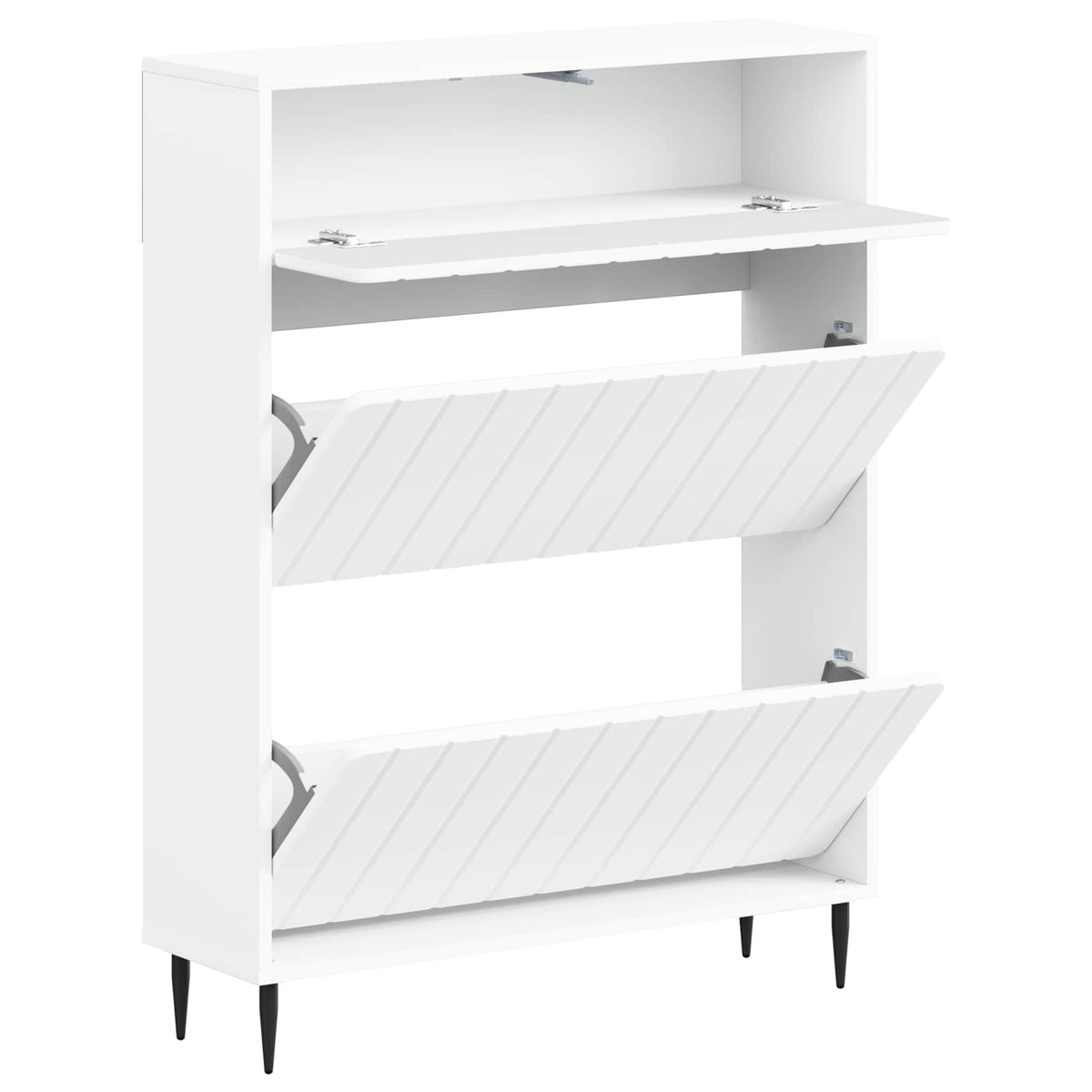 Sko skab ZWOLLE 78 x 24 x 103 cm Konstrueret træ Hvid