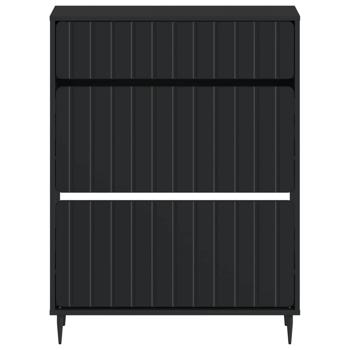 Sko skab ZWOLLE 78 x 24 x 103 cm Konstrueret træ Sort