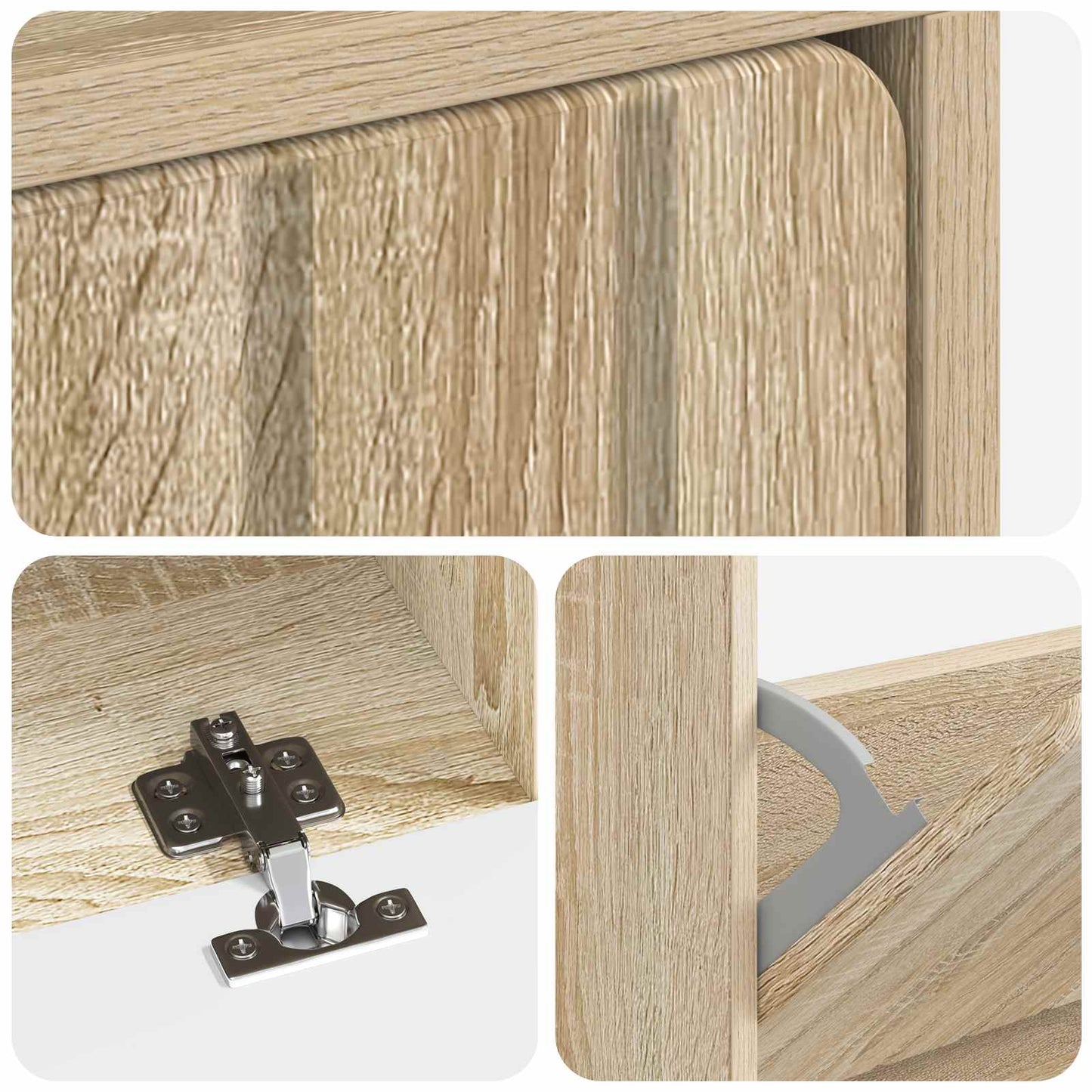 Sko skab ZWOLLE 78 x 24 x 103 cm Konstrueret træ Sonoma-eg