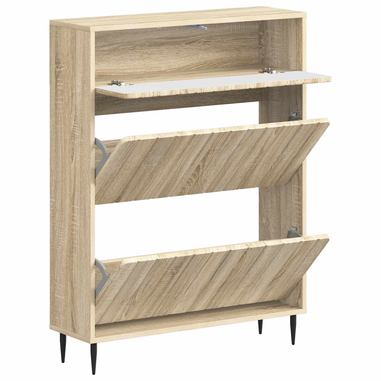 Sko skab ZWOLLE 78 x 24 x 103 cm Konstrueret træ Sonoma-eg