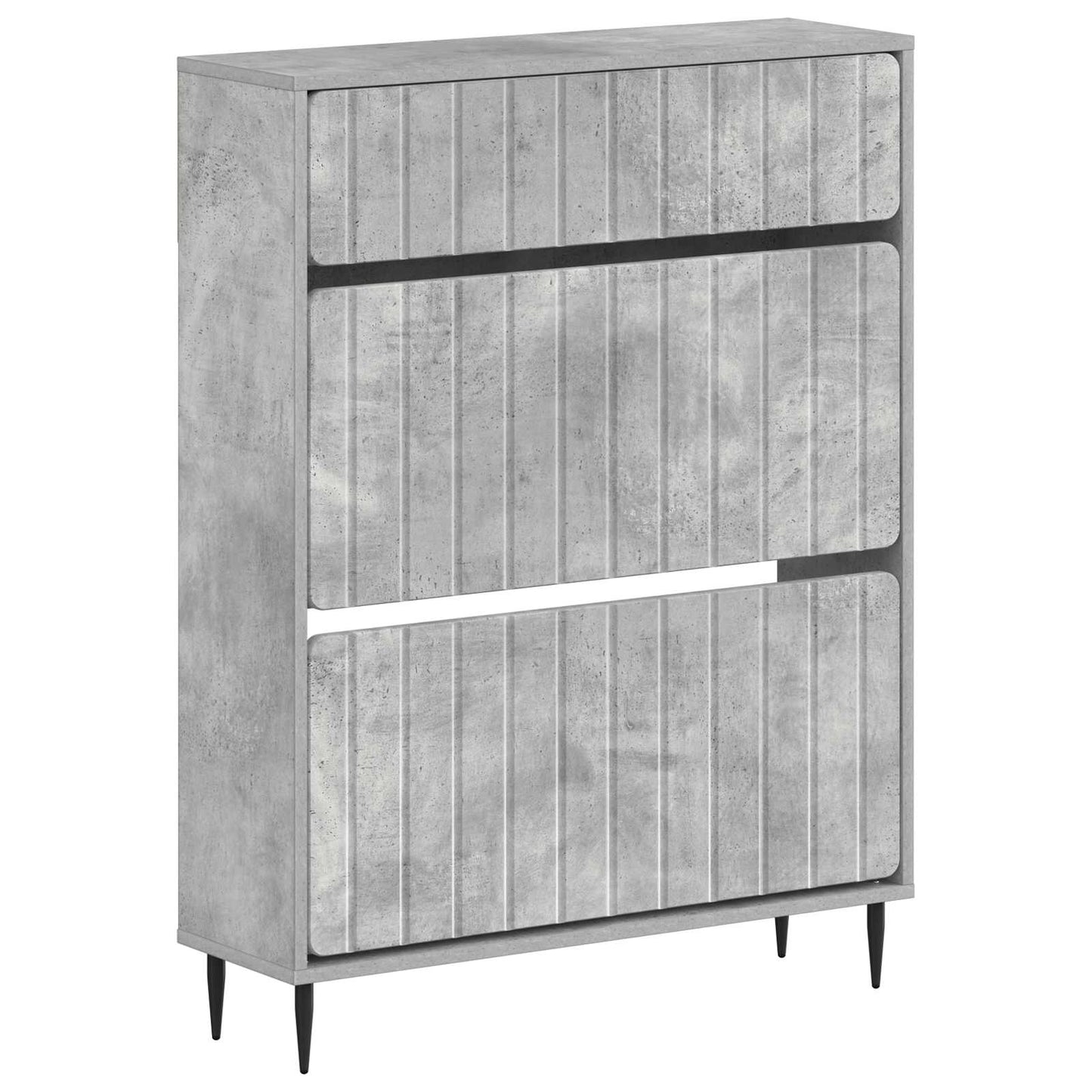 Sko skab ZWOLLE 78 x 24 x 103 cm Konstrueret træ Betongrå