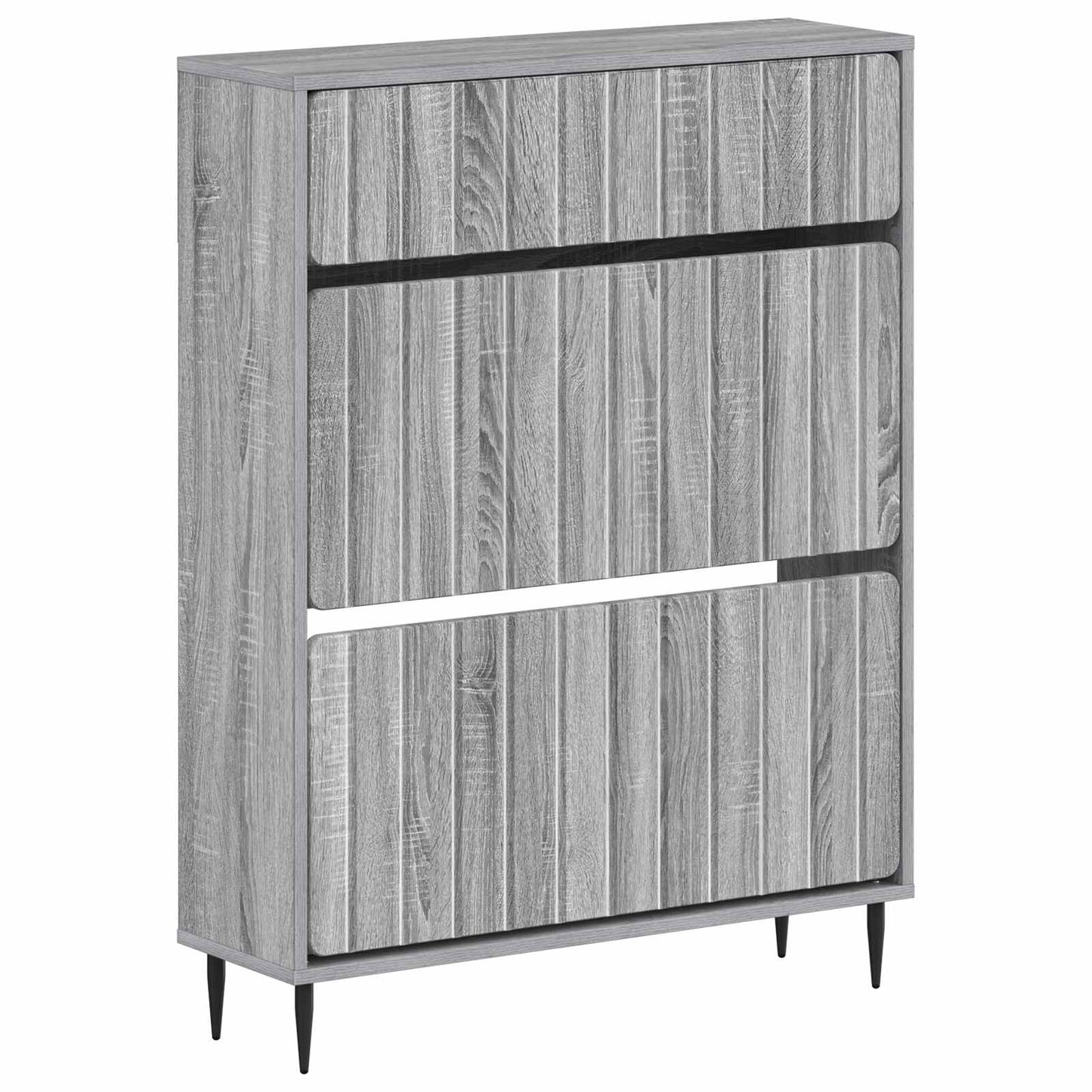 Sko skab ZWOLLE 78 x 24 x 103 cm Konstrueret træ Grå Sonoma