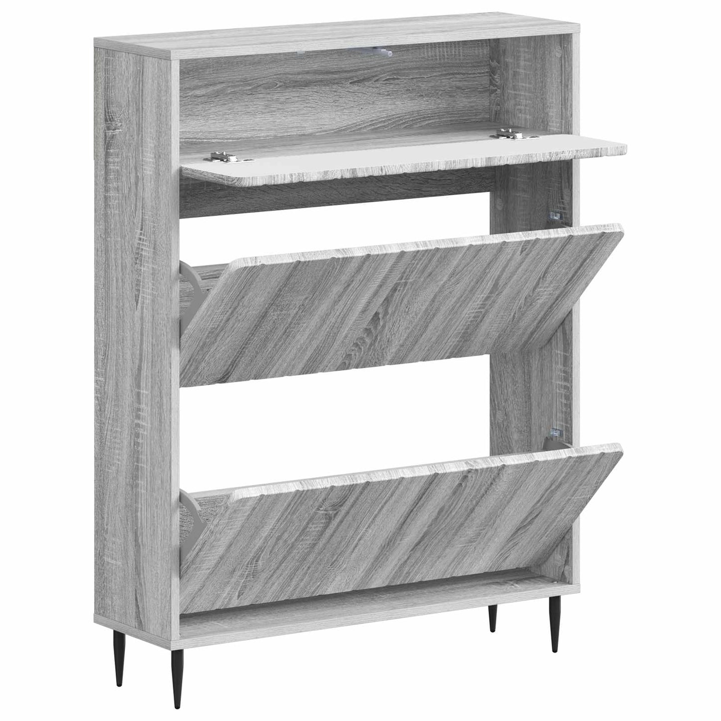 Sko skab ZWOLLE 78 x 24 x 103 cm Konstrueret træ Grå Sonoma