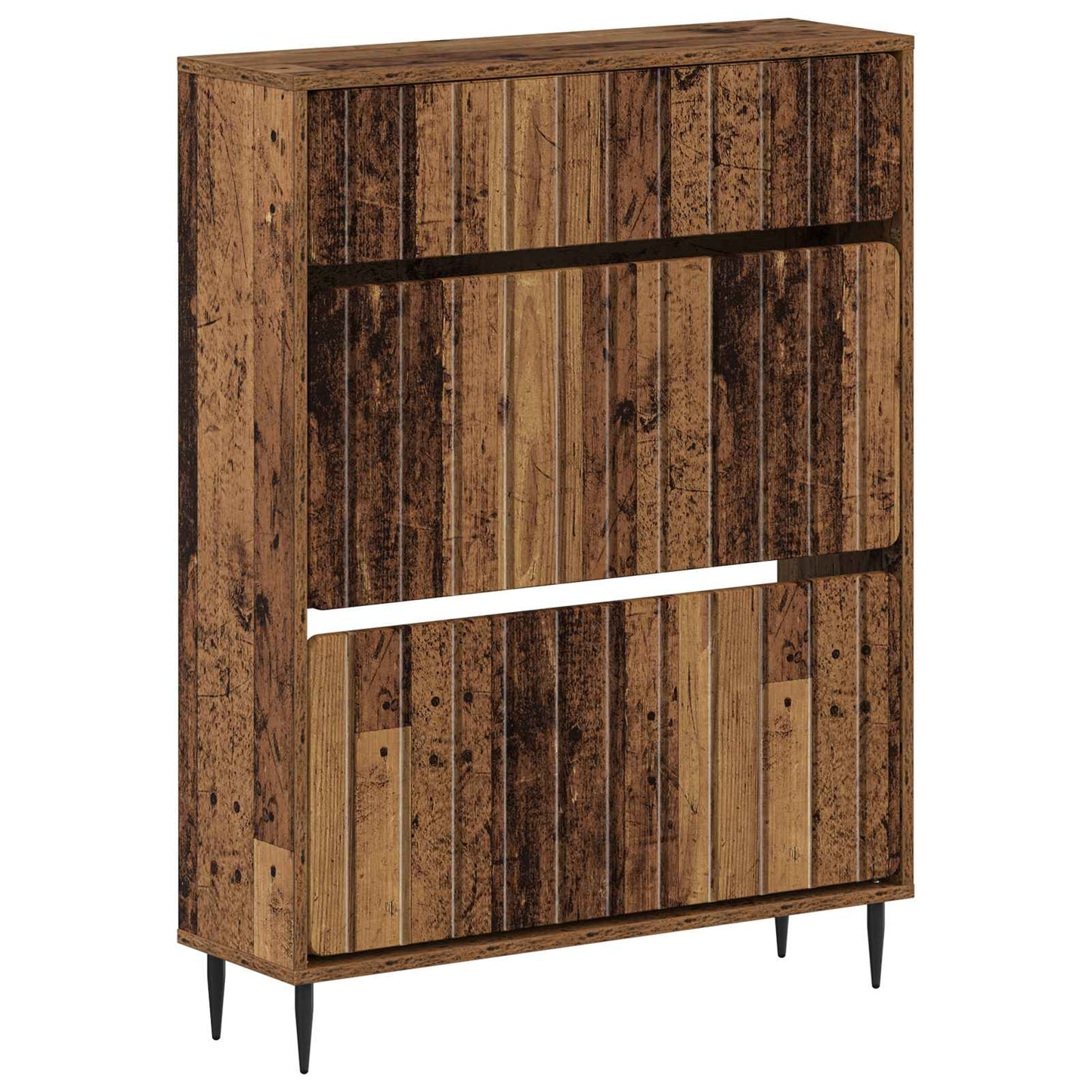 Sko skab ZWOLLE 78 x 24 x 103 cm Konstrueret træ Gammelt træ