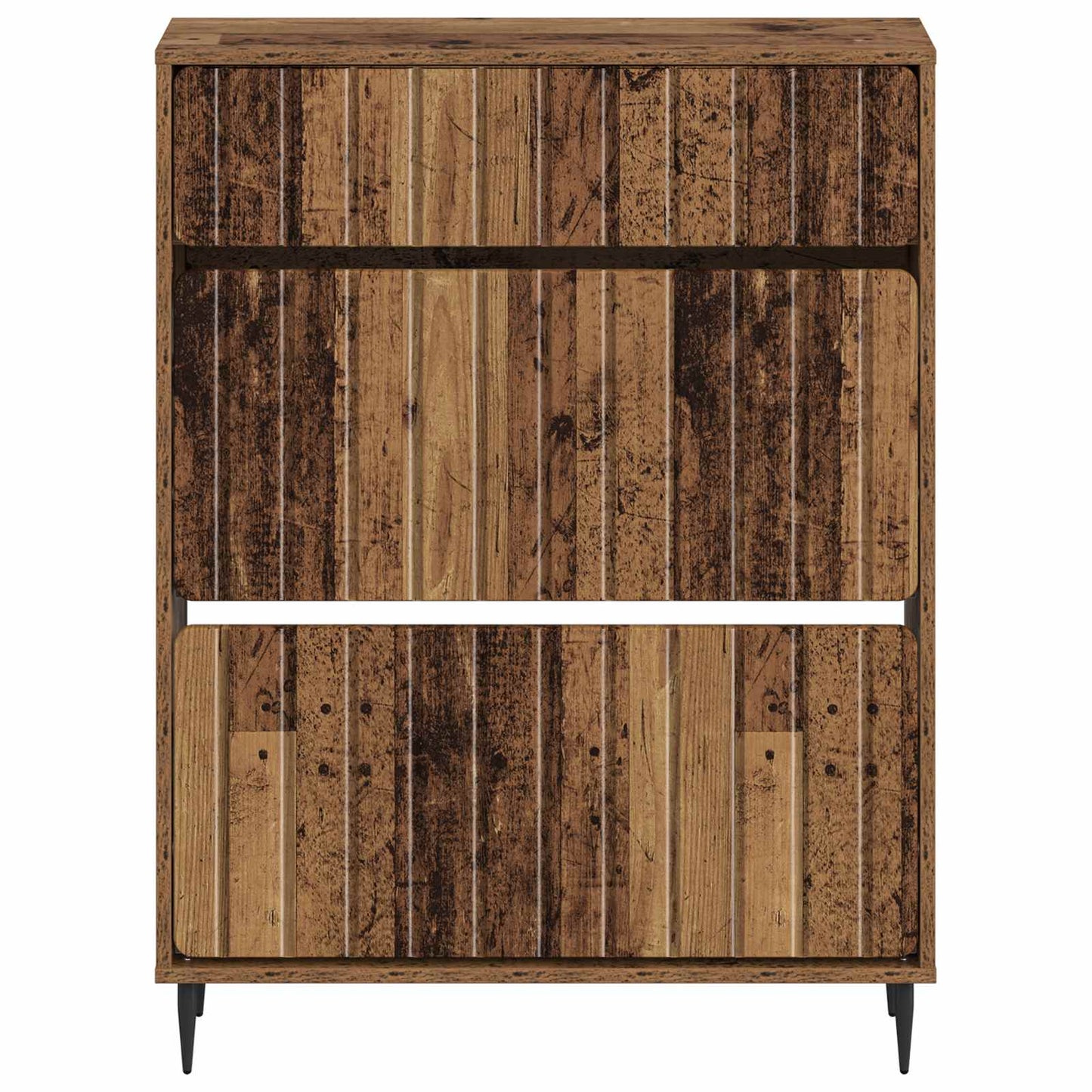 Sko skab ZWOLLE 78 x 24 x 103 cm Konstrueret træ Gammelt træ
