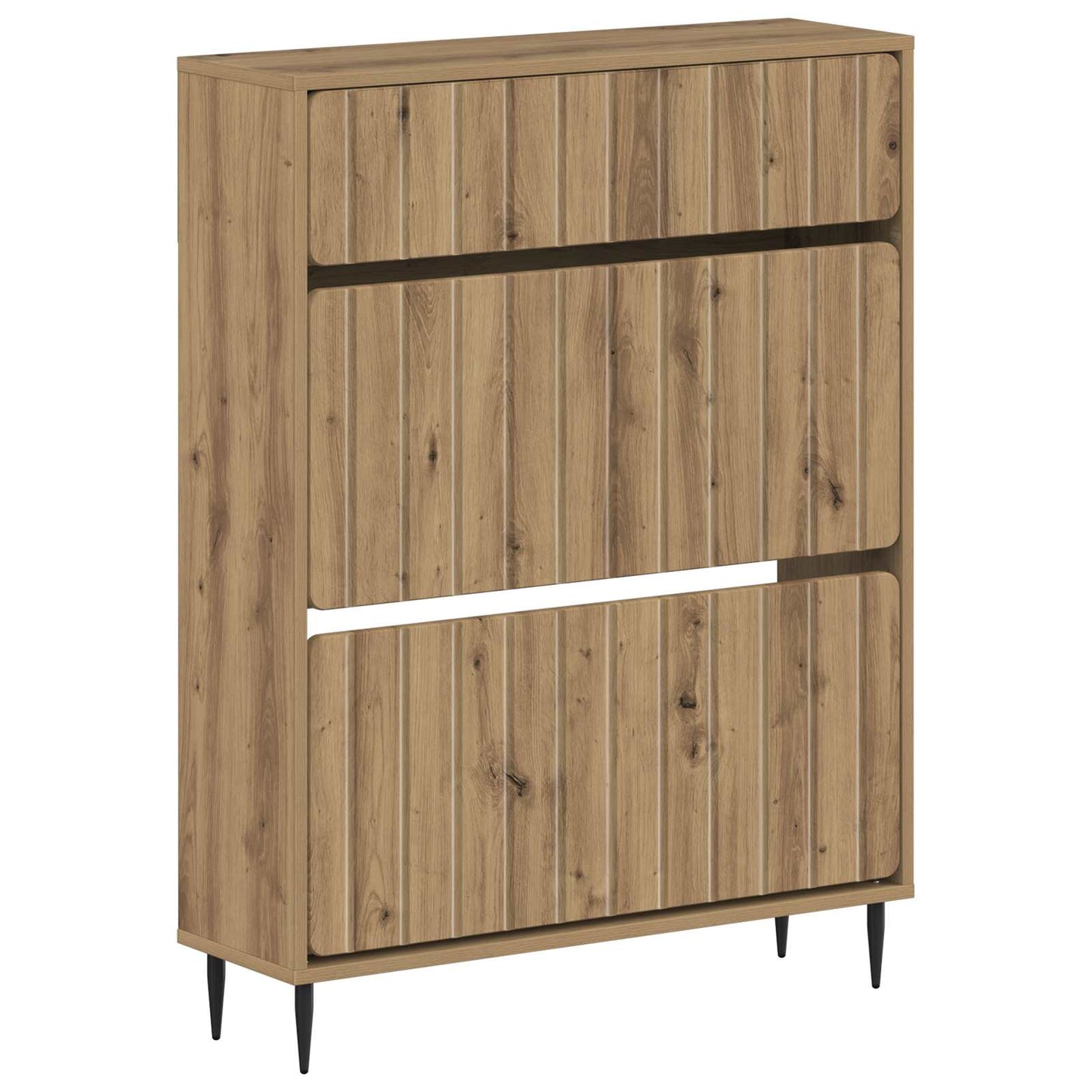 Sko skab ZWOLLE 78 x 24 x 103 cm Konstrueret træ Artisan-eg