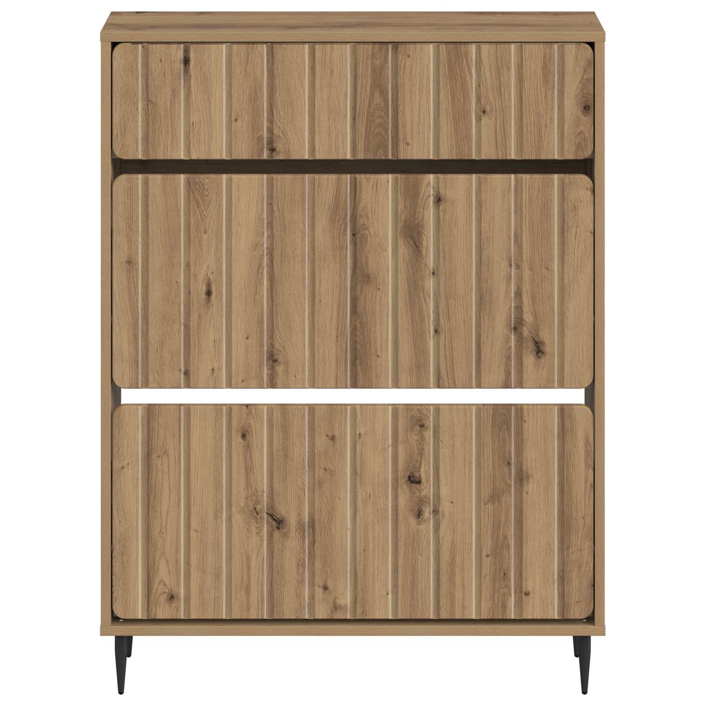 Sko skab ZWOLLE 78 x 24 x 103 cm Konstrueret træ Artisan-eg