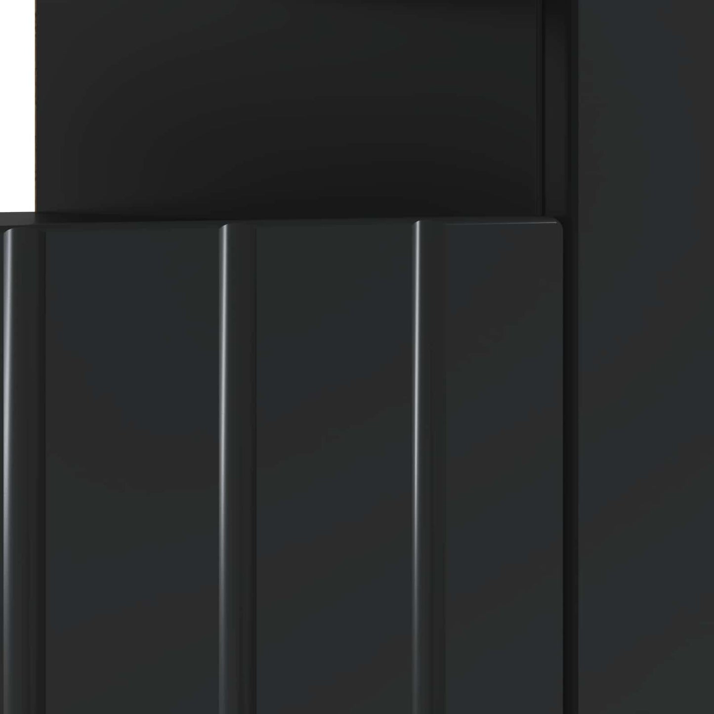 LED TV-skab Sort Konstrueret træ