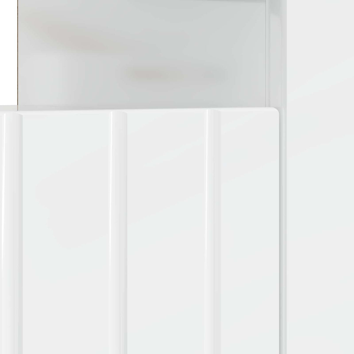 LED TV-skab Hvid højglans Konstrueret træ