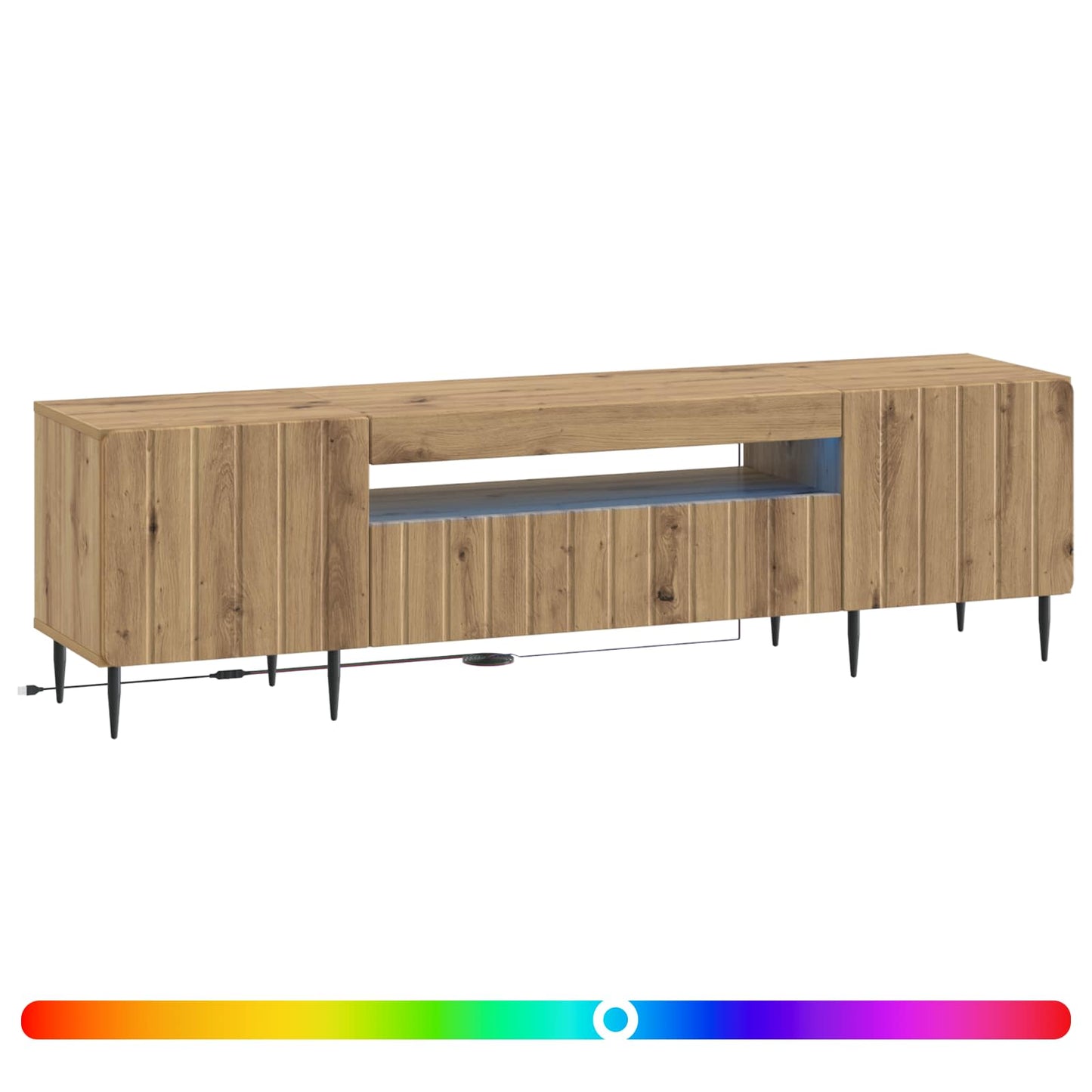 LED TV-skab Artisan-eg Konstrueret træ