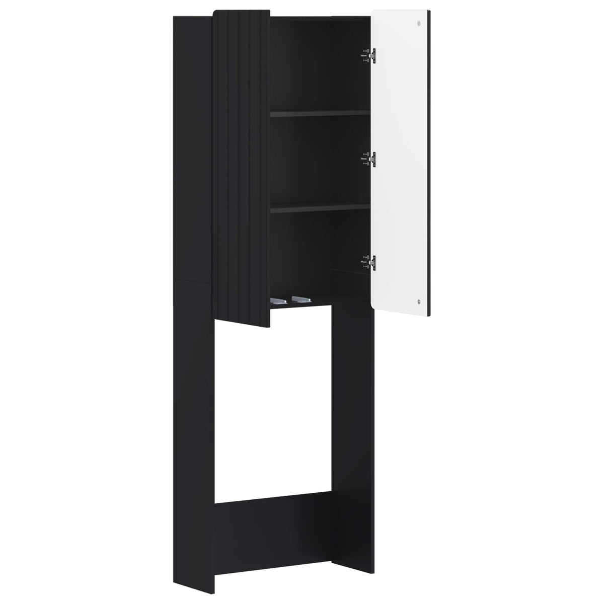 Toilet Skab ZWOLLE Sort 66 x 25,5 x 190 cm Konstrueret træ