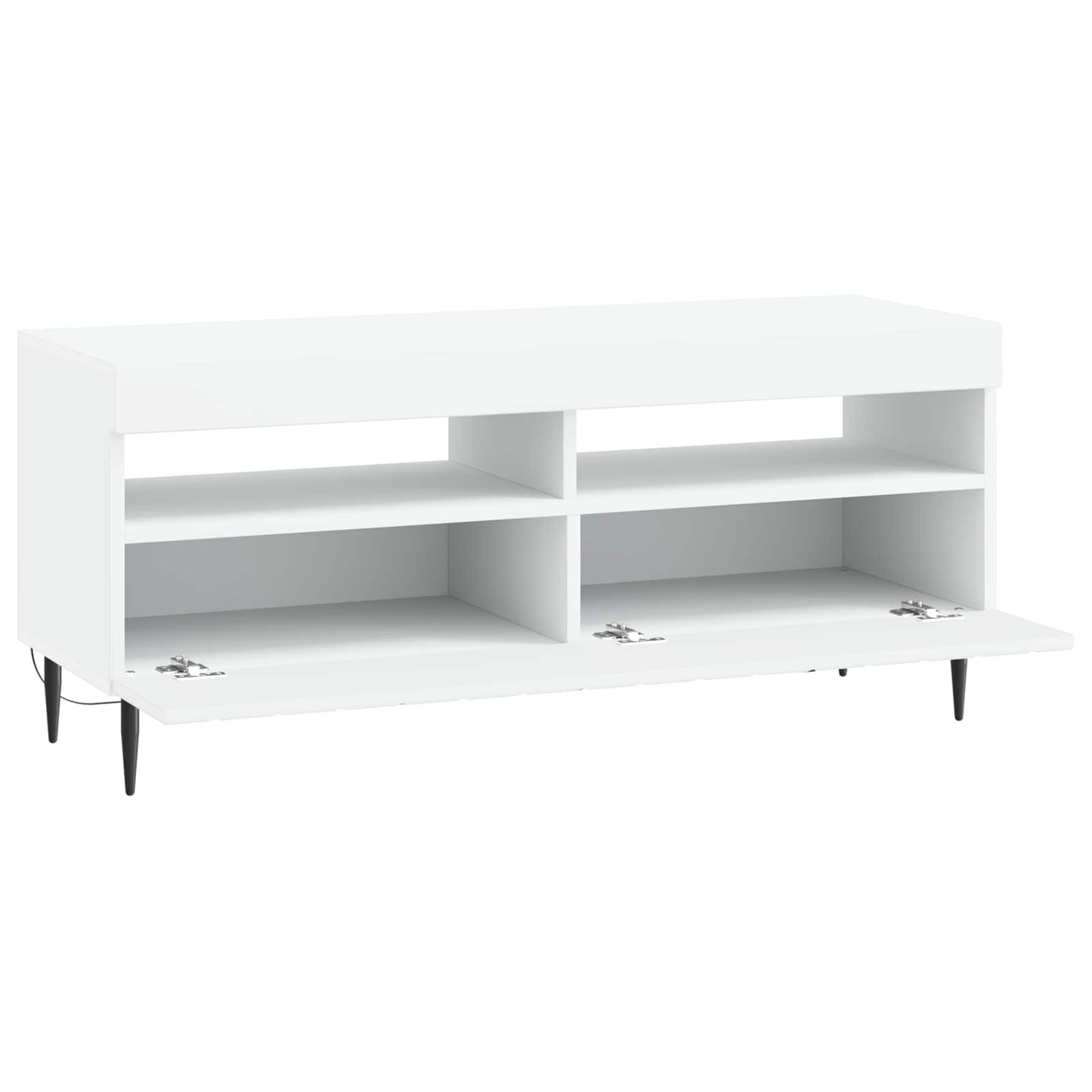 LED TV-skab Hvid Konstrueret træ