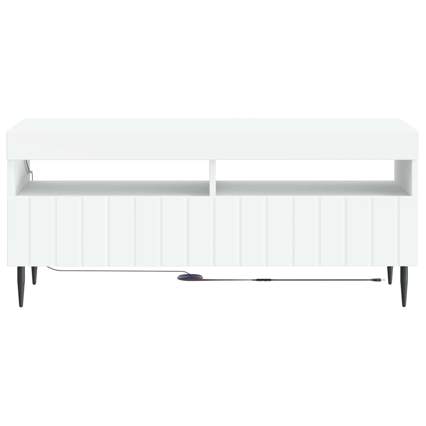 LED TV-skab Hvid Konstrueret træ