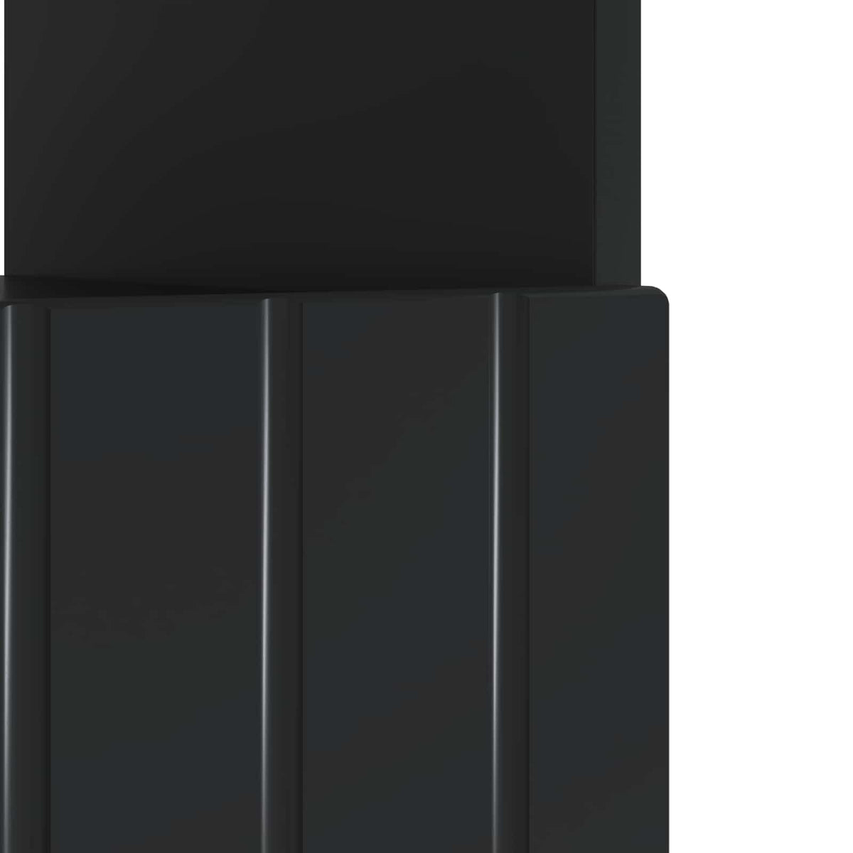 LED TV-skab Sort Konstrueret træ