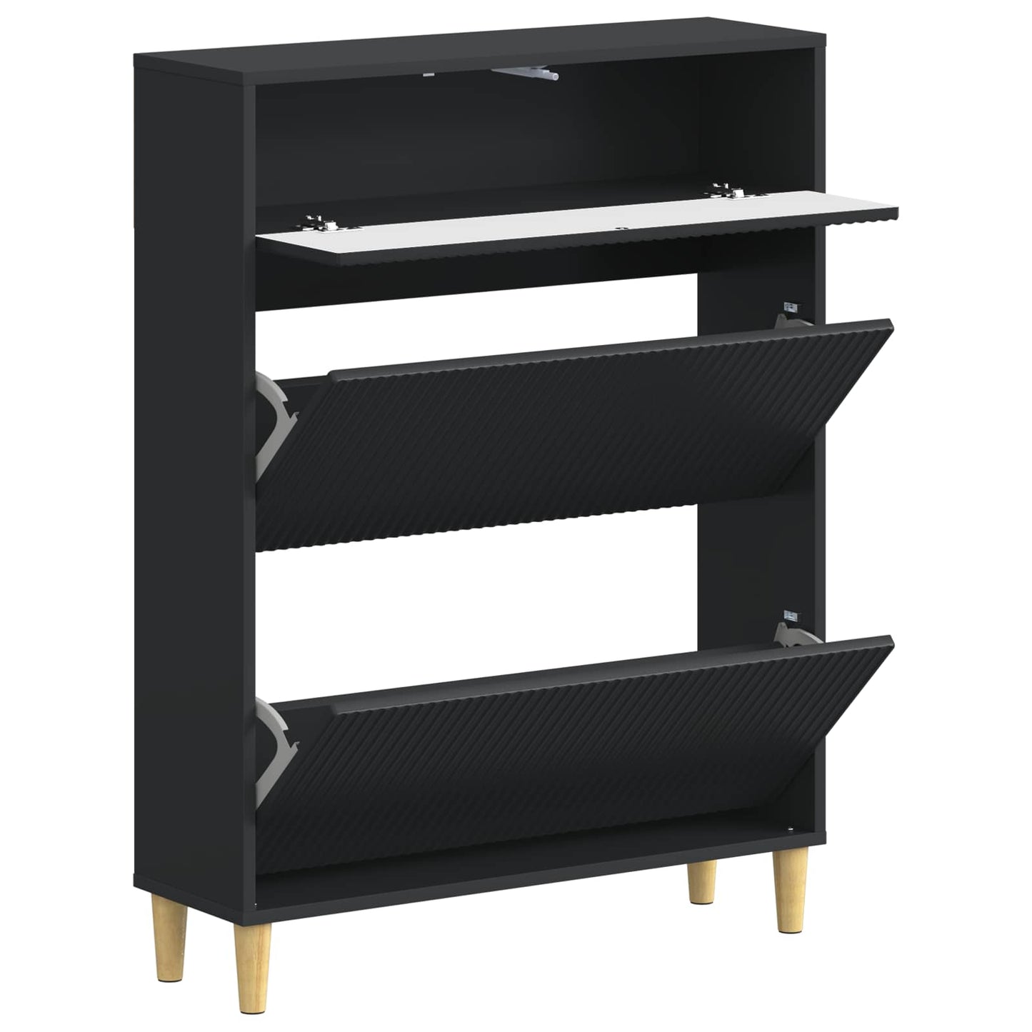 Sko skab ARNHEM 78 x 24 x 103 cm Konstrueret træ Sort