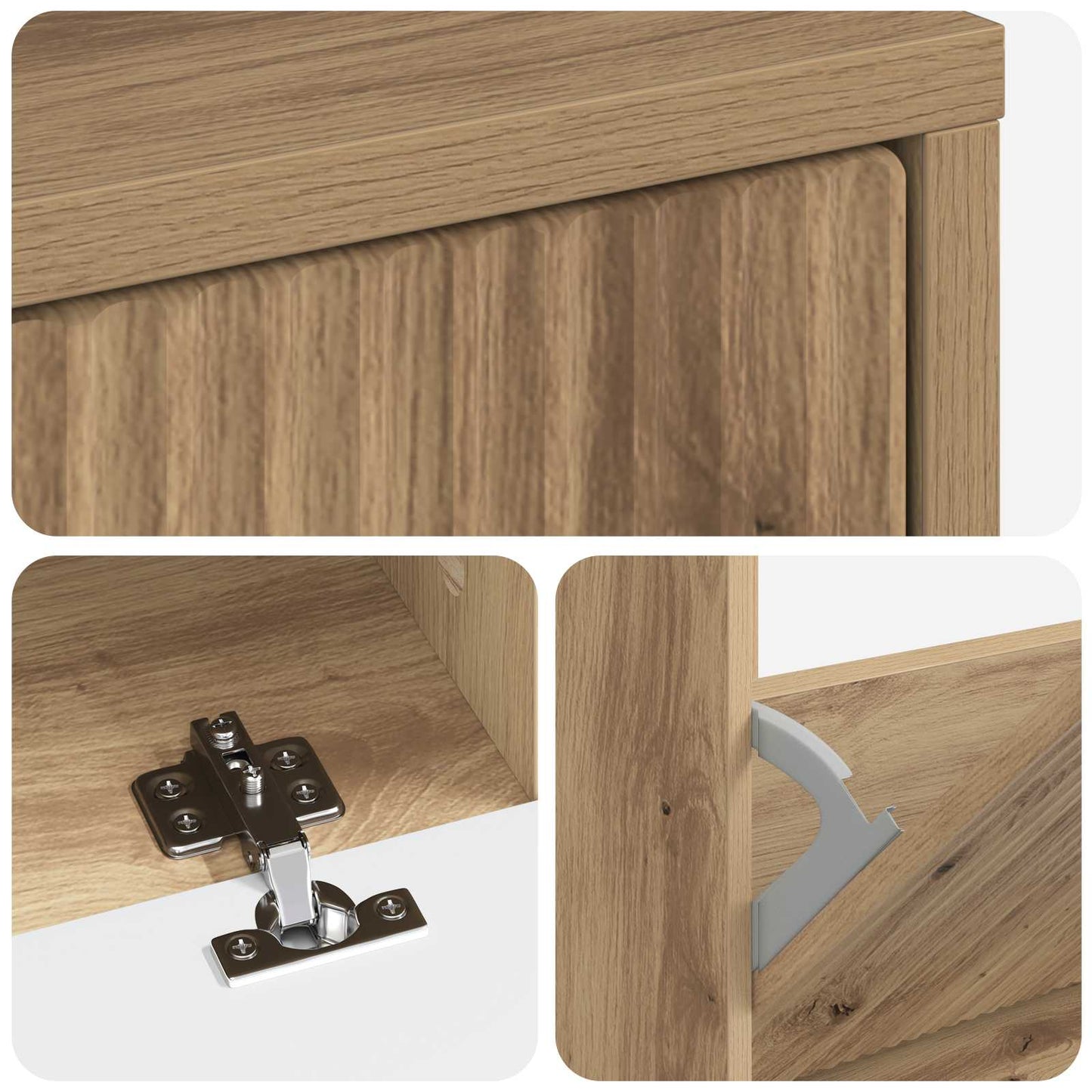 Sko skab ARNHEM 78 x 24 x 103 cm Konstrueret træ Artisan-eg