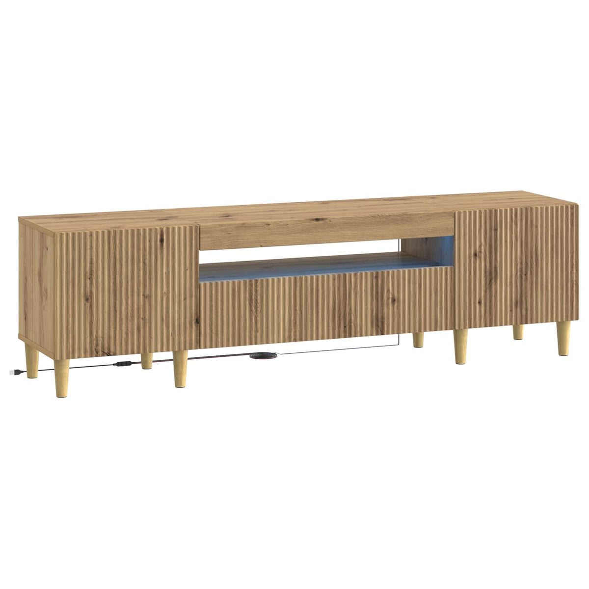 LED TV-skab Artisan-eg Konstrueret træ