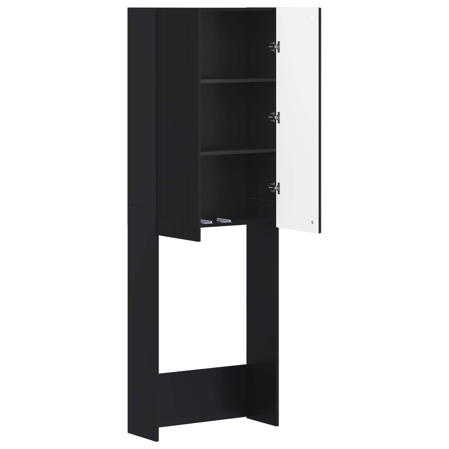 Toilet Skab ARNHEM Sort 66 x 25,5 x 190 cm Konstrueret træ
