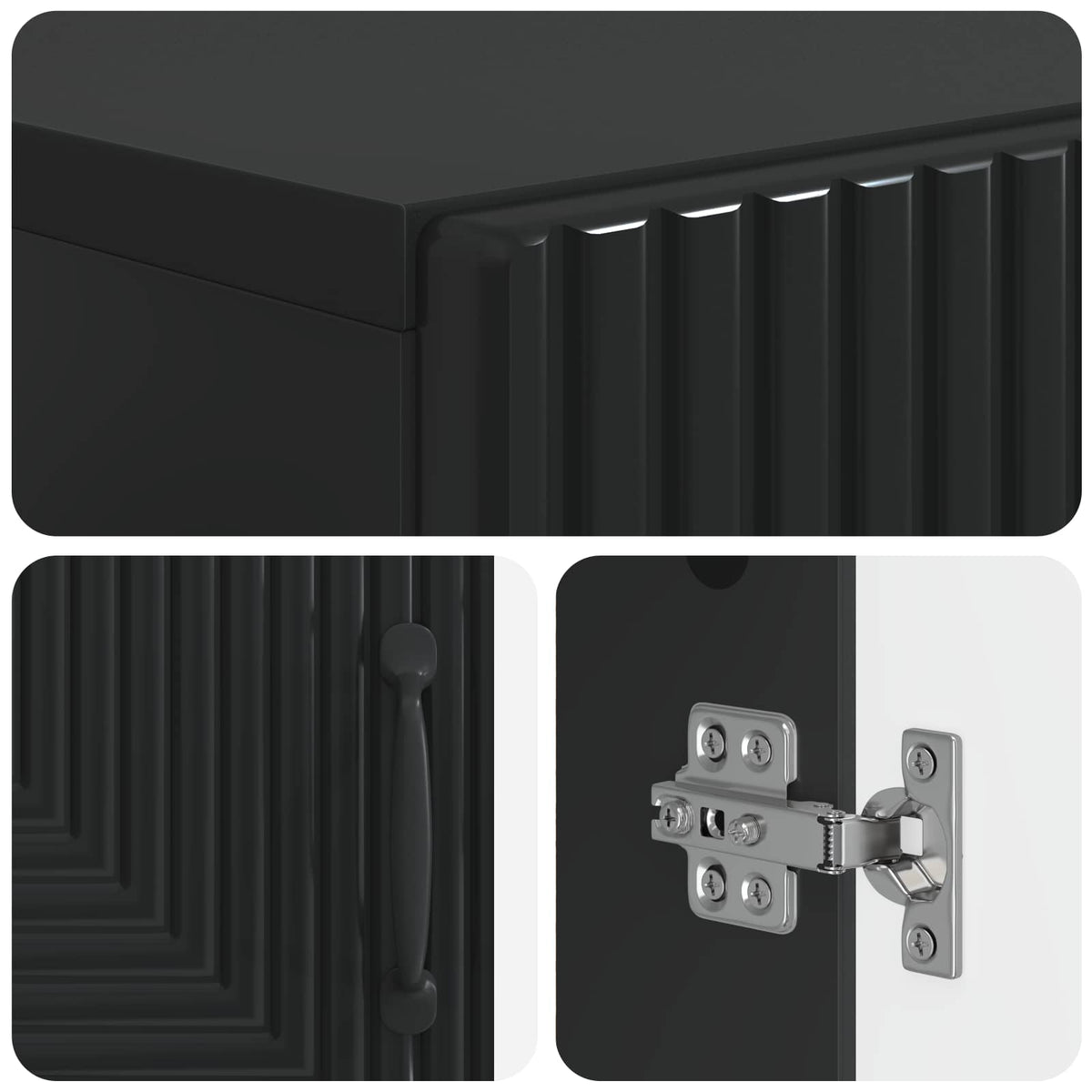 Sko skab HAARLEM 59,5 x 39,5 x 89,5 cm Konstrueret træ Sort