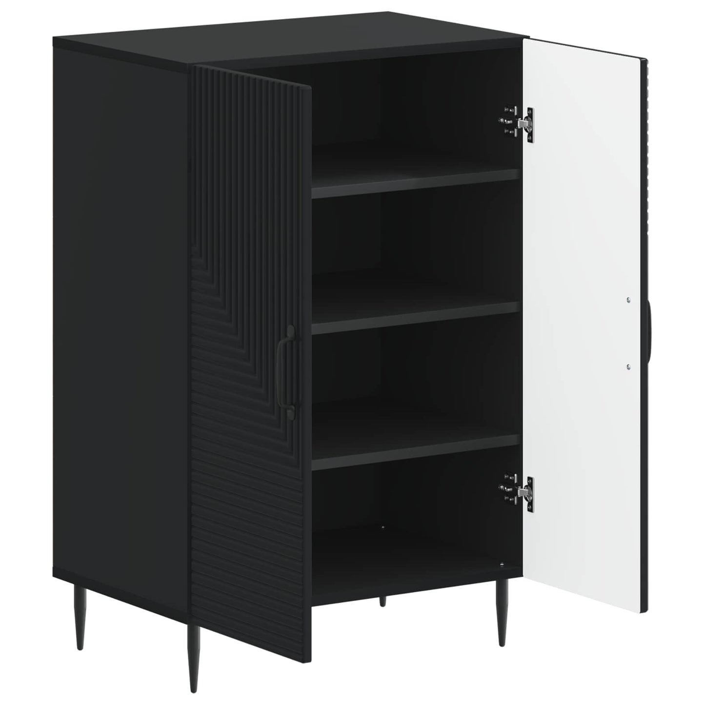 Sko skab HAARLEM 59,5 x 39,5 x 89,5 cm Konstrueret træ Sort