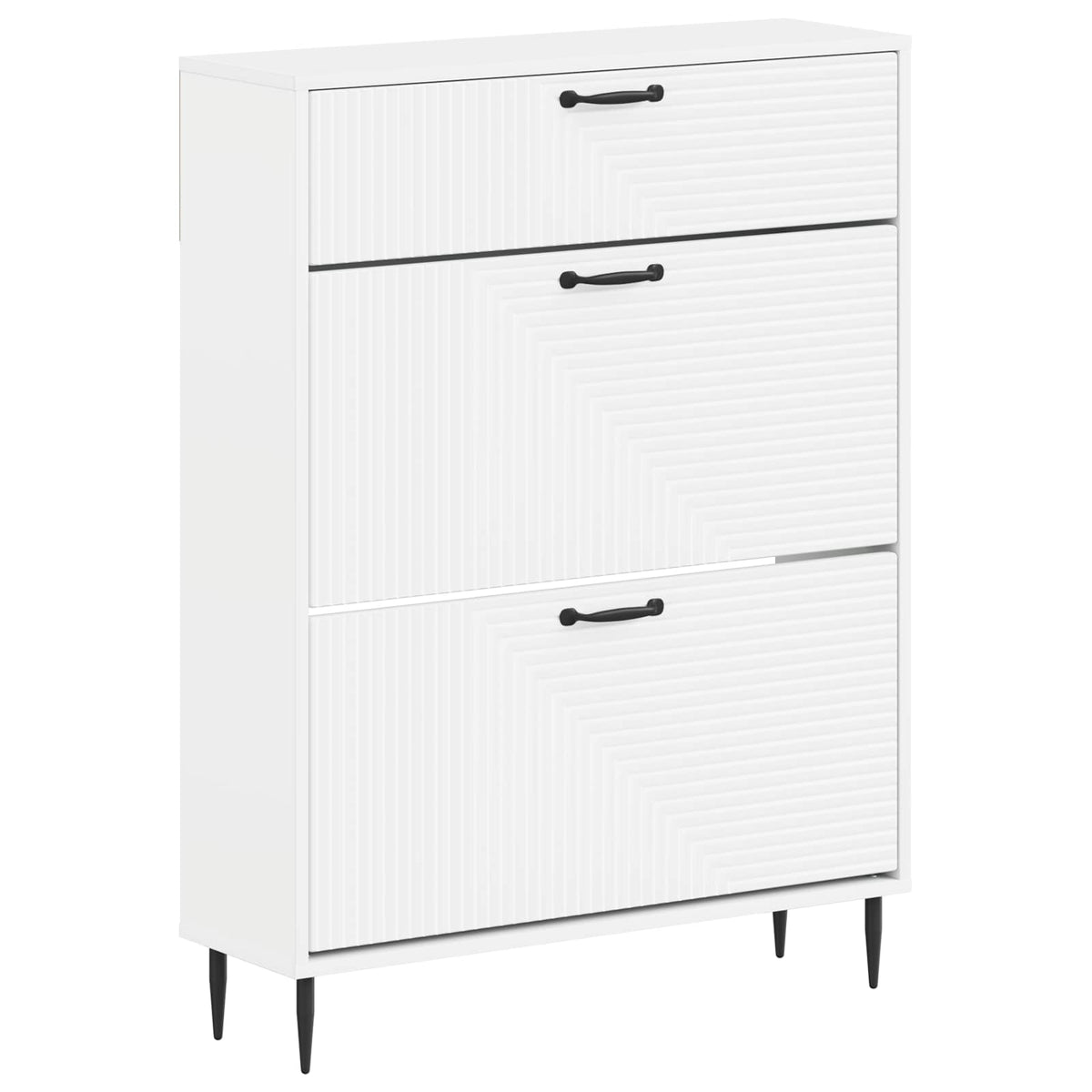 Sko skab HAARLEM 78 x 24 x 103 cm Konstrueret træ Hvid
