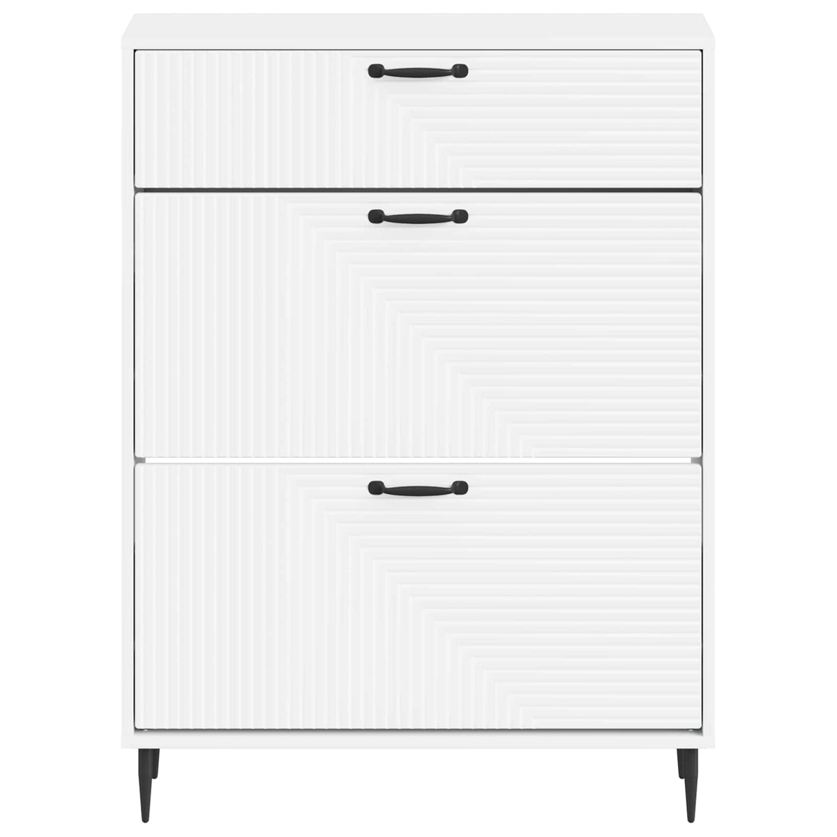 Sko skab HAARLEM 78 x 24 x 103 cm Konstrueret træ Hvid