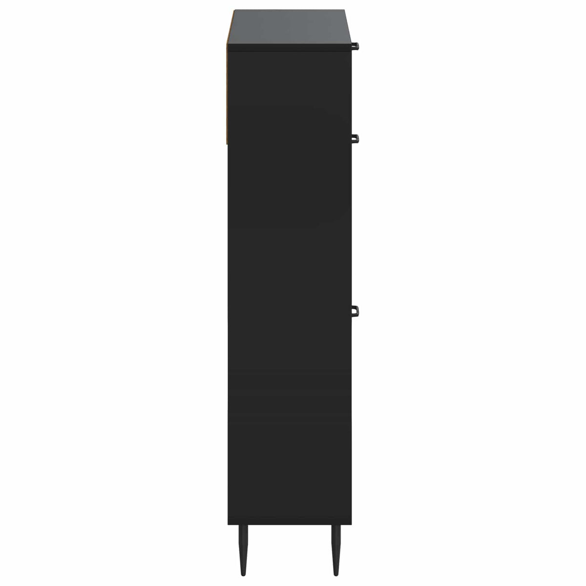 Sko skab HAARLEM 78 x 24 x 103 cm Konstrueret træ Sort