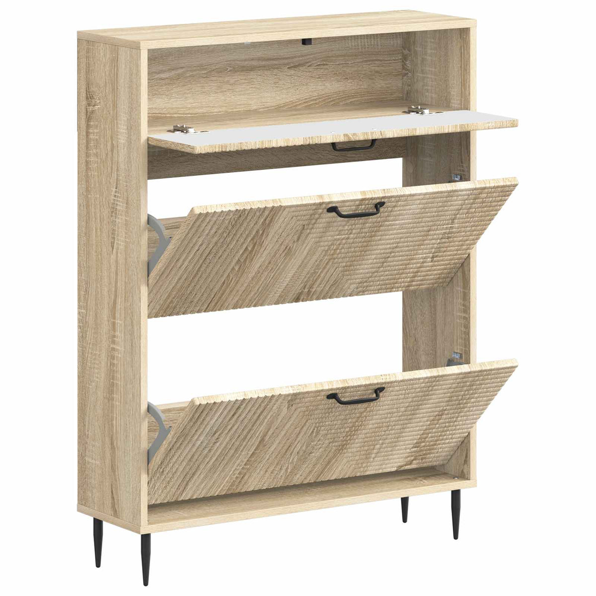 Sko skab HAARLEM 78 x 24 x 103 cm Konstrueret træ Sonoma-eg