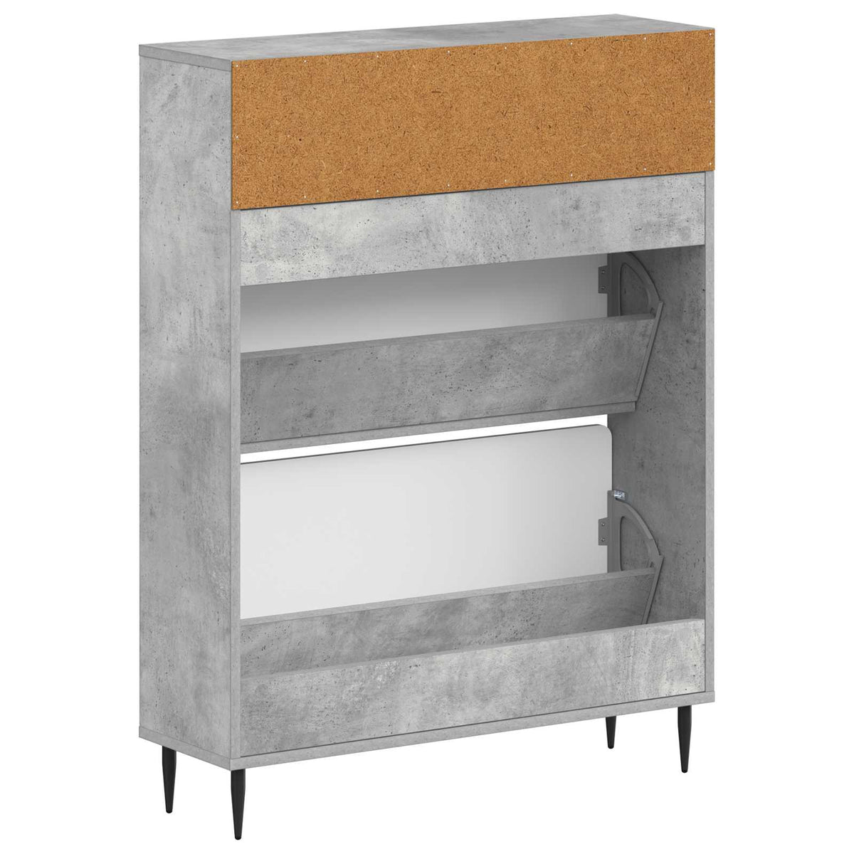 Sko skab HAARLEM 78 x 24 x 103 cm Konstrueret træ Betongrå