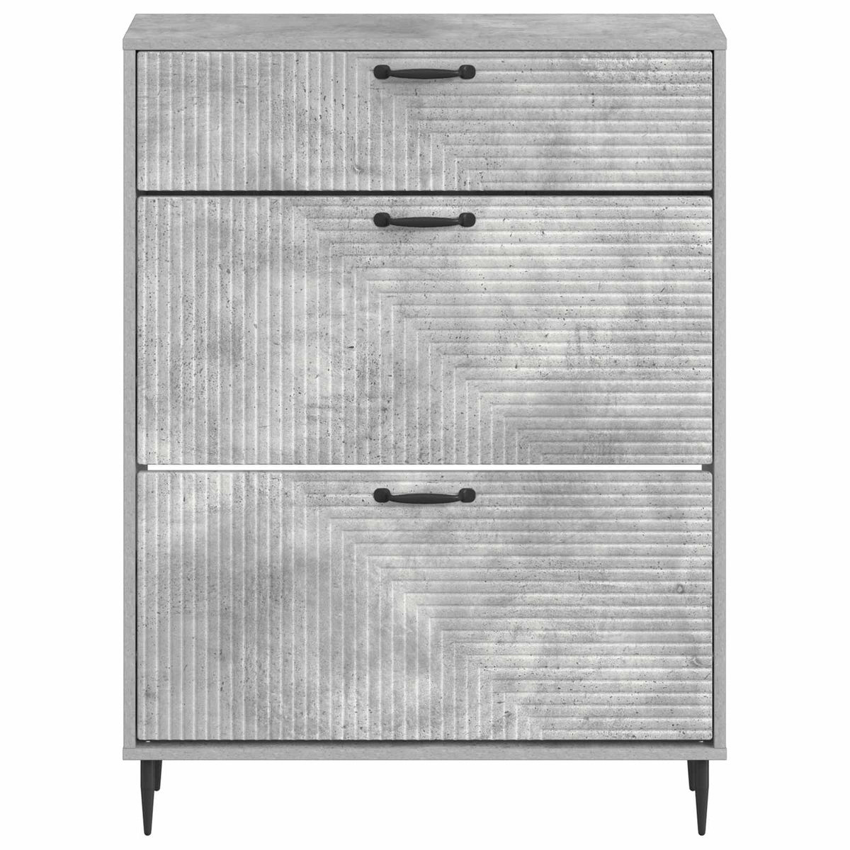Sko skab HAARLEM 78 x 24 x 103 cm Konstrueret træ Betongrå