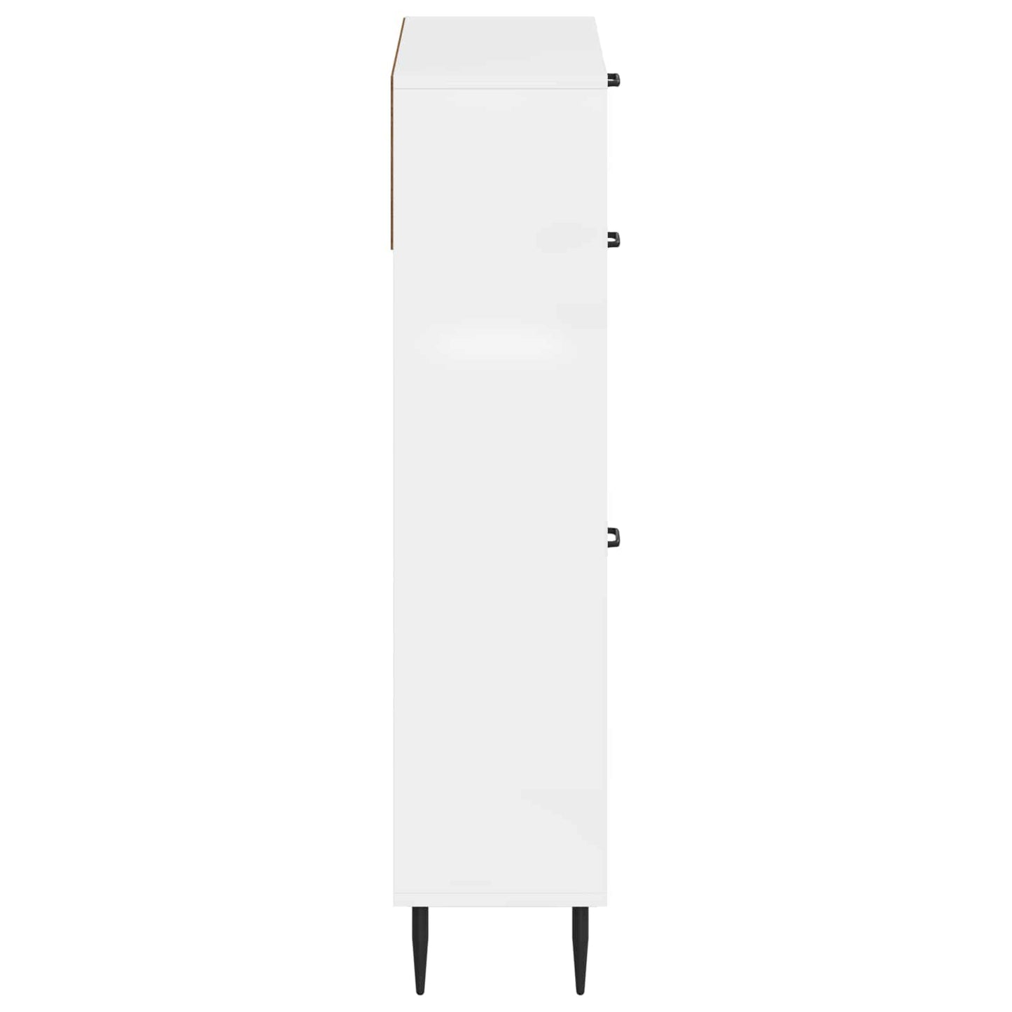 Sko skab HAARLEM 78 x 24 x 103 cm Konstrueret træ Hvid højglans