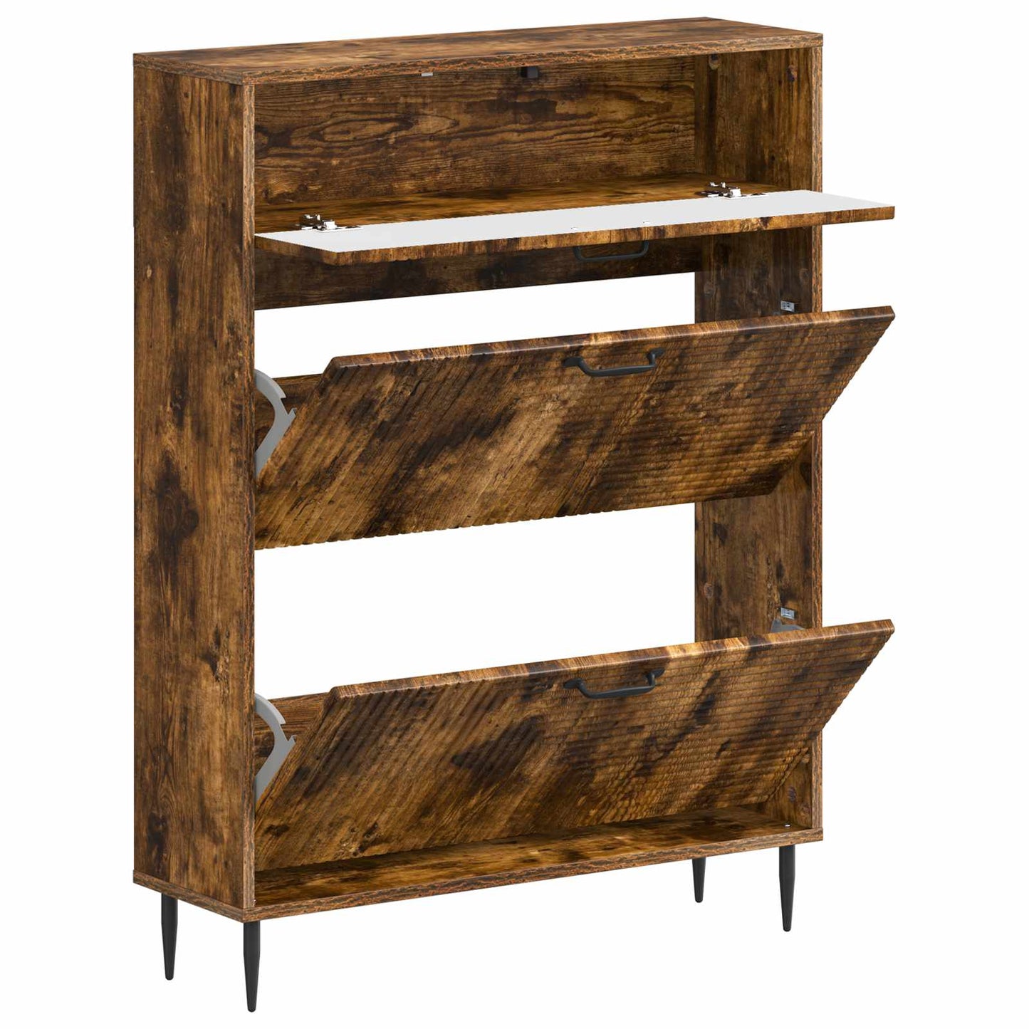 Sko skab HAARLEM 78 x 24 x 103 cm Konstrueret træ Røget eg