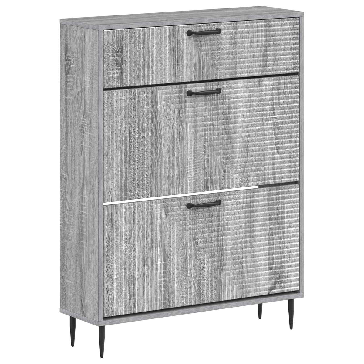 Sko skab HAARLEM 78 x 24 x 103 cm Konstrueret træ Grå Sonoma