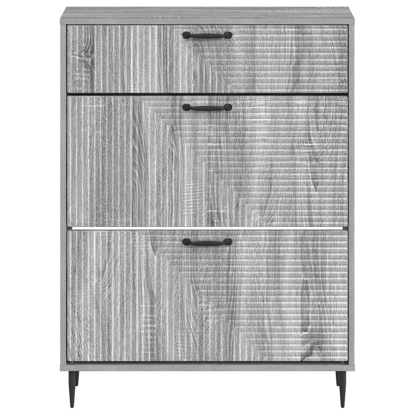 Sko skab HAARLEM 78 x 24 x 103 cm Konstrueret træ Grå Sonoma