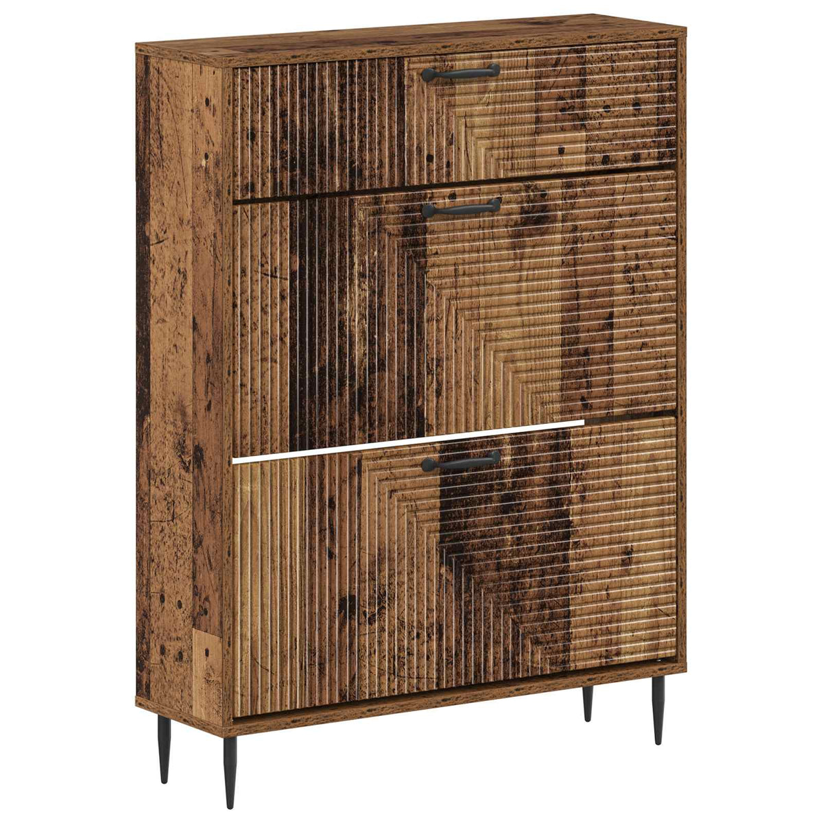 Sko skab HAARLEM 78 x 24 x 103 cm Konstrueret træ Gammelt træ