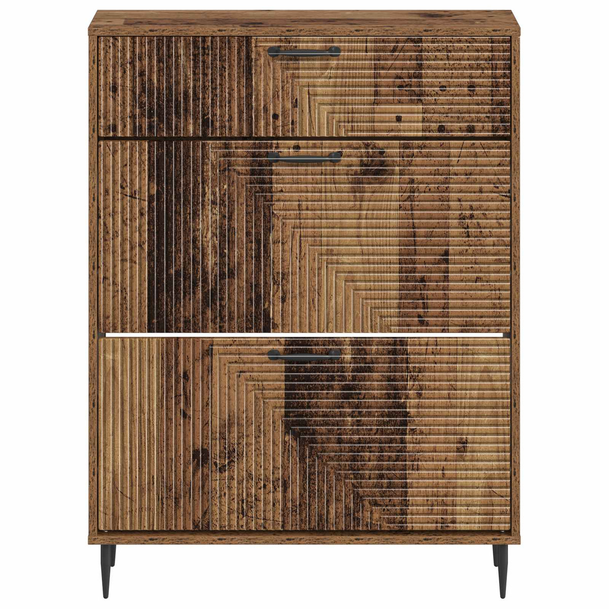 Sko skab HAARLEM 78 x 24 x 103 cm Konstrueret træ Gammelt træ