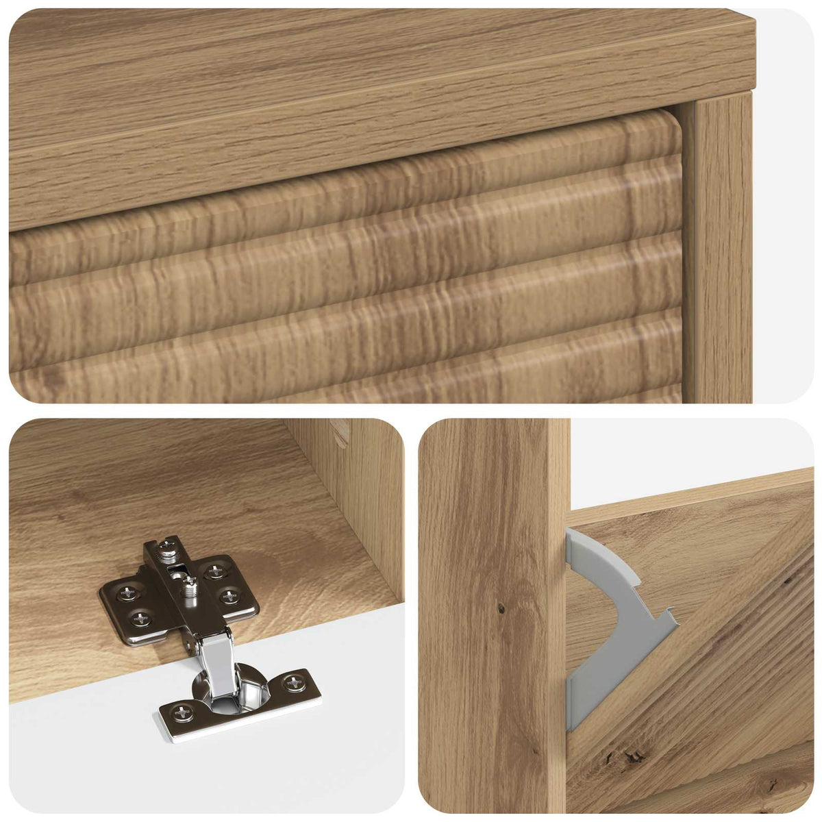Sko skab HAARLEM 78 x 24 x 103 cm Konstrueret træ Artisan-eg