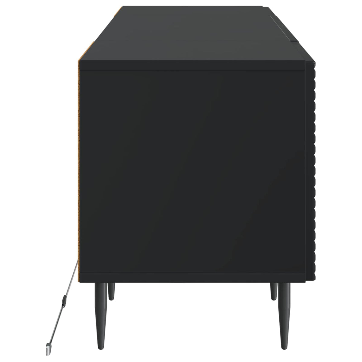 LED TV-skab Sort Konstrueret træ