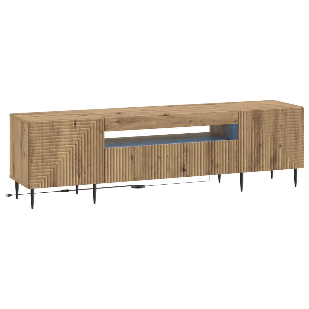 LED TV-skab Artisan-eg Konstrueret træ