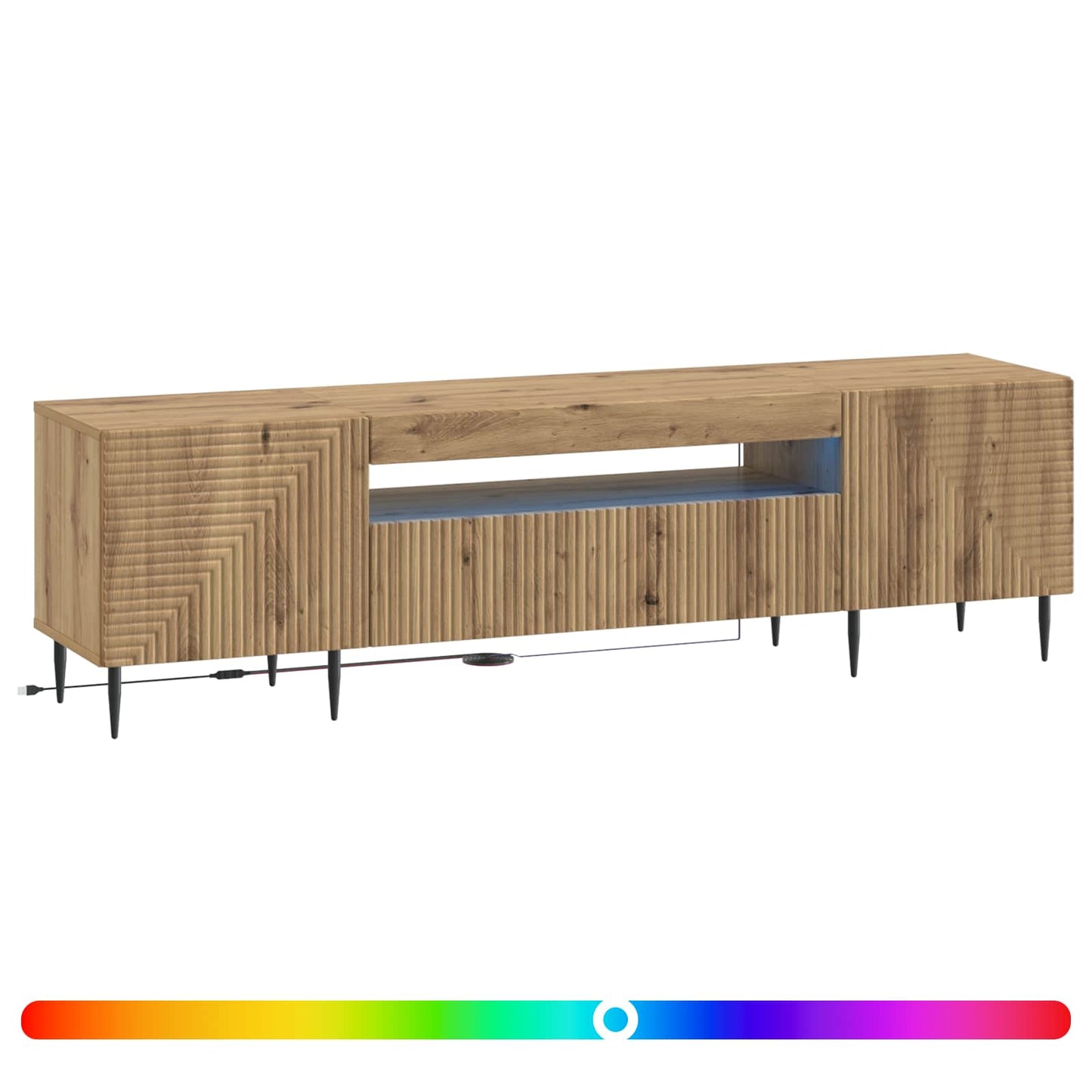 LED TV-skab Artisan-eg Konstrueret træ