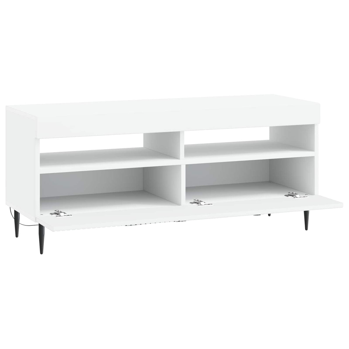 LED TV-skab Hvid Konstrueret træ