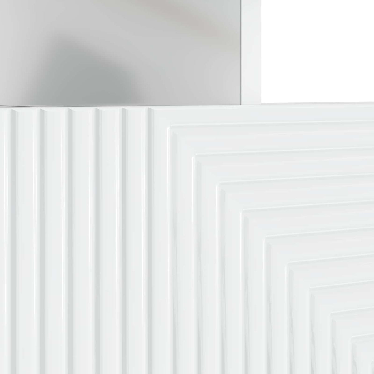 LED TV-skab Hvid højglans Konstrueret træ