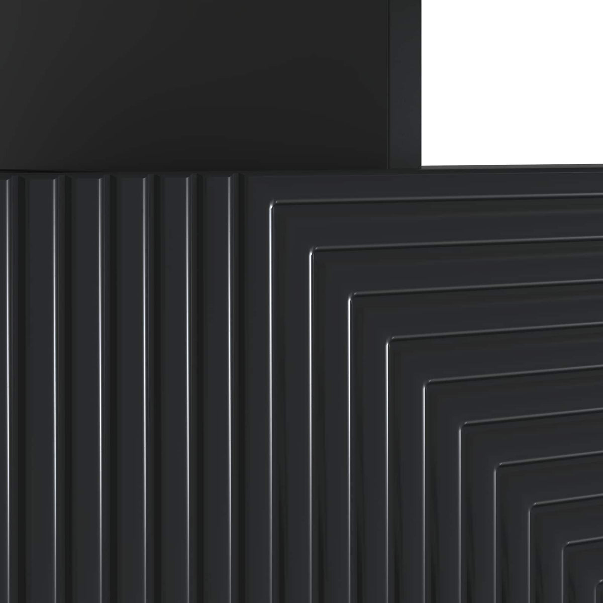 LED TV-skab Sort Konstrueret træ