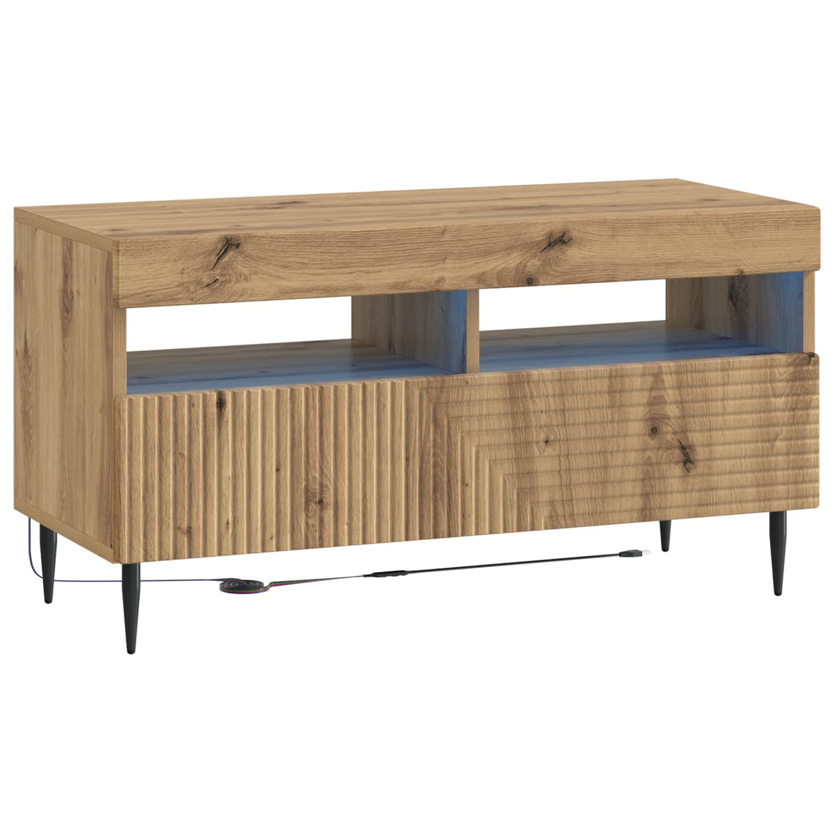 LED TV-skab Artisan-eg Konstrueret træ