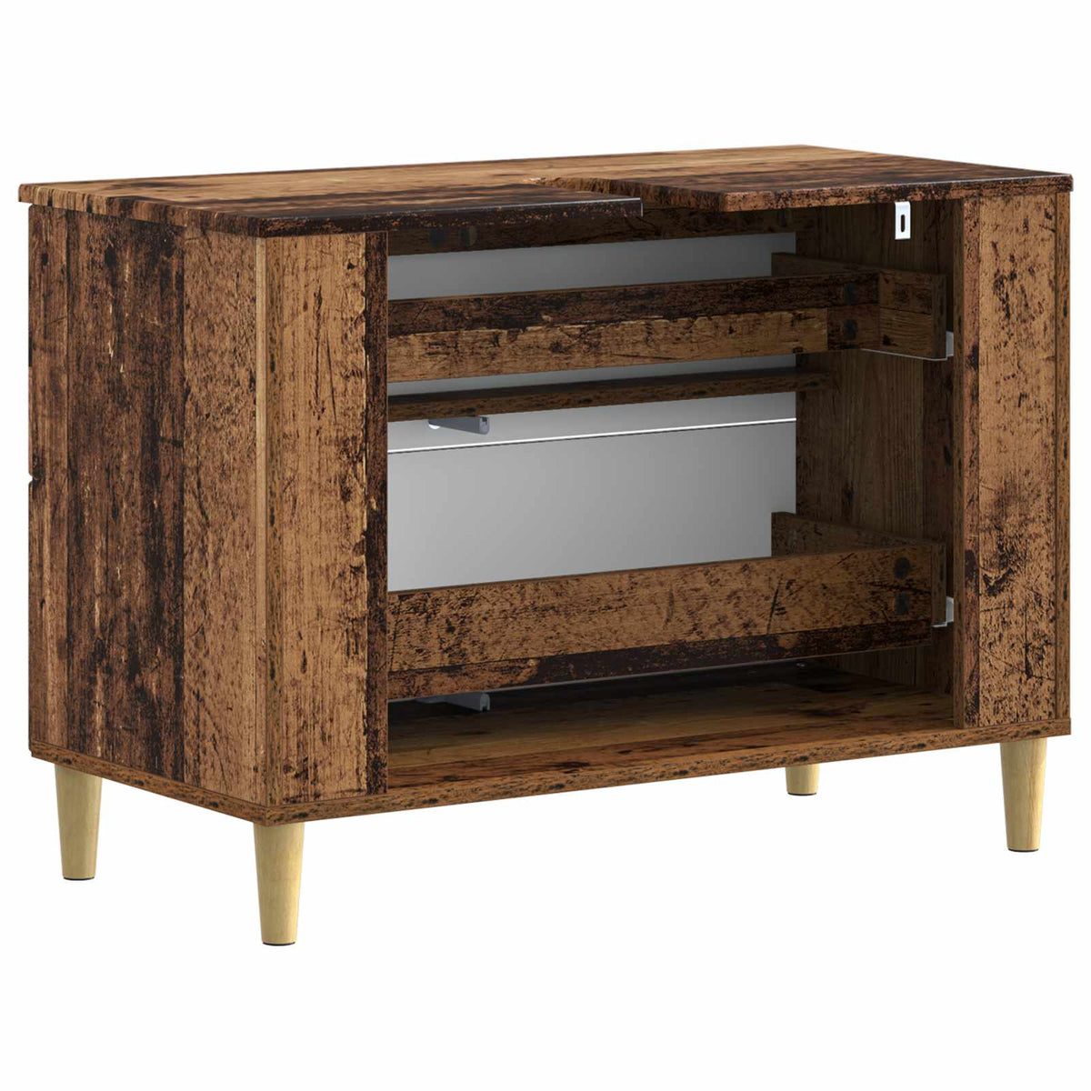 Badeværelsesskabsunder DELFT Gammelt træ 82 x 41 x 59 cm